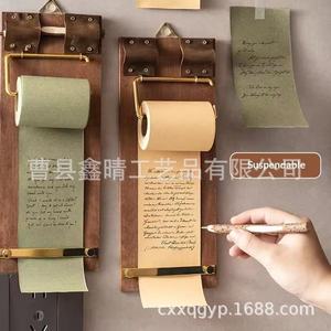 Wooden Roll Paper Sticky Notepad Digital Printing Hangable Blank <b>Memo</b> <b>Pad</b> Decorative Ornaments - Product Image 1