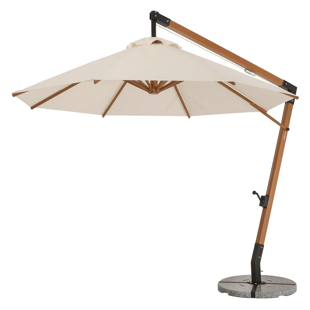 Toptan kişiselleştirilmiş açık şemsiye 3m güneş gölge büyük veranda şemsiye tabanı ile dahil