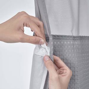 <span class=keywords><strong>Rideau</strong></span> de <span class=keywords><strong>douche</strong></span> à motif gaufré en <span class=keywords><strong>nid</strong></span> <span class=keywords><strong>d</strong></span>'<span class=keywords><strong>abeille</strong></span> imperméable et translucide à double couche avec anneaux sans crochet - Product Image 5