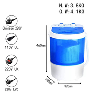 Mini-lave-linge multifonctionnel à essorage intégré, brosse à chaussures détachable pour usage domestique, directement de l'usine