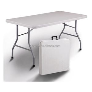 طاولة قابلة للطي من البلاستيك المصبوب للبيع الساخن، مناسبة للطعام في الهواء الطلق، تصميم عصري - Product Image 2