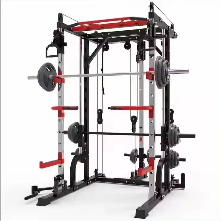 Top quality gym/home fitness equipment multi functional Smith  squat machine Equipment Pull- Up Bar Smith Machine Squat Rack