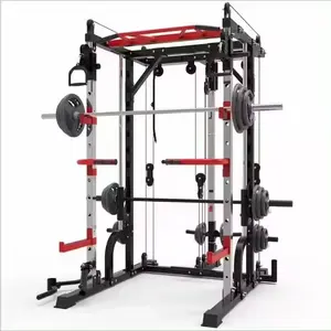 Top quality gym/home fitness equipment multi functional Smith &squat machine Equipment Pull- Up Bar Smith Machine Squat Rack