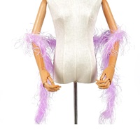 Écharpe blanche plume d'autruche Boa pour femmes maison fête mariage 1ply décor bricolage artisanat vêtements Costume danse robe Cosplay Accecssoy