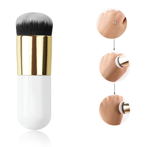 <span class=keywords><strong>Pinceau</strong></span> de <span class=keywords><strong>maquillage</strong></span> en bois et Nylon souple, brosse simple à manche court, pour fond de teint BB crème, Blush, plat, Kabuki, brosses cosmétiques, <span class=keywords><strong>bon</strong></span> marché, pièces - Product Image 5