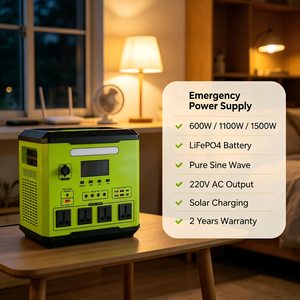 Factory Price Portable 600W-1500W MPPT <b>Solar</b> Panel LiFePO4 <b>Solar</b> <b>Generator</b> ABS <b>Solar</b> Power Station - Product Image 2