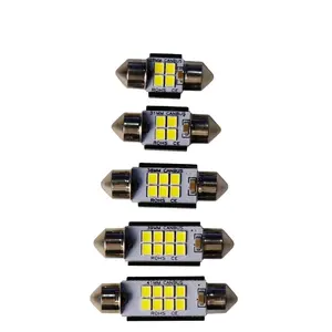 หลอดไฟ LED อัตโนมัติ28มม. 31มม. 36มม. 39มม. 41มม. C5W 4 6 8 SMD 2835 0.18A LED CANbus ไร้ข้อผิดพลาดภายในหลอดไฟ12V