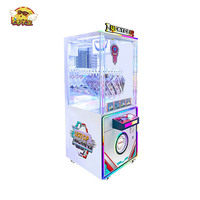 Distributeur de cadeaux d'arcade à monnayeur, type Lucky Clip, avec vitrine transparente néon lumineuse, pour centre commercial et salle de jeux