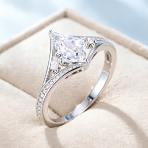 Custom Factory Supplier Bulk Fine Jewelry Trendy Rhodium Plated S925 <b>Silver</b> Cubic Zircon Wedding Engagement <b>Ring</b> Anniversary - Product Image 4