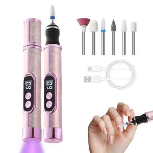 0728 5 Adjustable Speeds Smart <b>Nail</b> Polisher Dual Timer Ceramic Manicure Machine Digital Display Portable Uv Lamp - Product Image 4