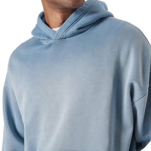 Sweat à capuche unisexe Yingling de haute qualité, coupe oversize, effet délavé, personnalisable, pour homme, en coton épais 100% - Product Image 4