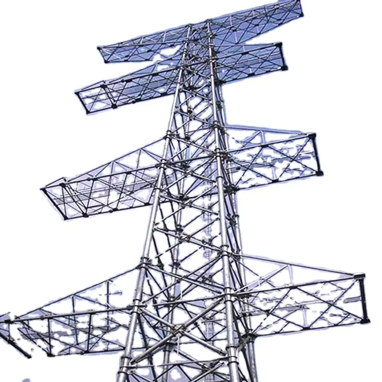 नई डिजाइन कारखाने की आपूर्ति 220kv 100 मीटर गिरावट गिरफ्तारी प्रणाली संचरण लाइन स्टील पोल टॉवर