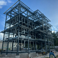 Bâtiment moderne à structure en acier à plusieurs étages, entrepôt préfabriqué, stockage industriel, usine, atelier, personnalisation