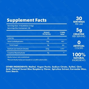 Adult Pre-Workout Supplement Energy-Giving Monohydrate Creatine Gummies for Muscle Growth - Product Image 4