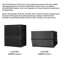 Doble subwoofer de matriz activa de madera de 15 pulgadas LA215PD 3000W Equipo de sonido para actuaciones de bar y equipo de sonido