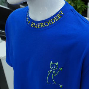 Vêtements en chenille de haute qualité 100% coton, t-shirts pour hommes, broderie personnalisée, t-shirt uni unisexe surdimensionné, t-shirt pour hommes - Product Image 4