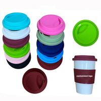 Vente flash : couvercle de tasse en silicone de 8 cm et 9 cm, couvercle de tasse en silicone, couleur beige, couvercle de tasse à café en silicone