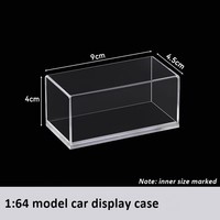 Vitrine de voiture modèle en acrylique transparent 1:64 1:32 1:24 boîte d'affichage de modèle de voiture à l'échelle 1:18 avec base vitrine en acrylique transparent