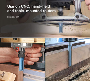 टिडवे औद्योगिक ग्रेड लेपित दो बांसुरी मिलिंग कटर <span class=keywords><strong>1</strong></span>/2 लकड़ी के काम करने वाली मशीनों के लिए सीधे राउटर बिट - Product Image 6