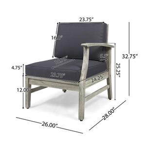 เก้าอี้มุมเพิร์ลคาร์เนอร์สีเทาสุดหรูสำหรับการตกแต่งห้องนั่งเล่น - Product Image 1