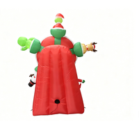 Décorations de Noël gonflables rotatives de 8 pieds de haut pour l'extérieur avec Père Noël, rennes, bonhomme de neige, Grinch et grenouille