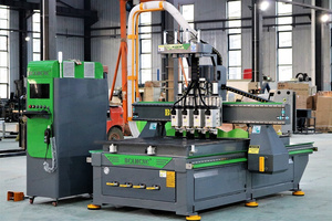 Two Work <strong>Table</strong> Wood 1325 CNC <strong>Nesting</strong> Router Machine 4x8 Feet MDF Wood Furniture Making