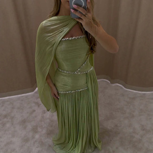 Vestido <span class=keywords><strong>de</strong></span> <span class=keywords><strong>Noche</strong></span> Plisado Color Verde Salvia Serene Hill LA73764 con Capa, Elegante Vestido Largo <span class=keywords><strong>para</strong></span> Fiesta <span class=keywords><strong>de</strong></span> Bodas <span class=keywords><strong>para</strong></span> Mujer 2026 - Product Image 3