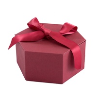 Boîtes cadeaux de mariage hexagonales de luxe avec couvercle
