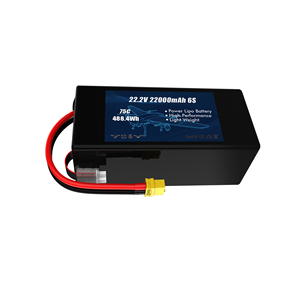 대량 도매 고속 75C 배터리 6S 22.2V 6500mAh 리포 배터리 팩 UAV 드론 응용용 - Product Image 2