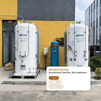 Réservoir de stockage cryogénique d'occasion 1m³ 2m³ 3m³ 5m³ 10m³ Microbulk Compact Horizontal Isolé sous vide Meilleur prix