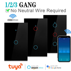 Eu10atuya <span class=keywords><strong>wifi</strong></span> thông minh tường chuyển đổi điều khiển cảm ứng chuyển đổi ánh sáng cho dòng trung tính tương thích Alexa Google điều khiển từ xa thiết bị chuyển mạch - Product Image 2