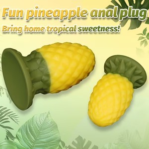 Neues Simuliertes Ananas-förmiges Silikon Analplug-Set SM Analdehner für Männer und Frauen Masturbator 100% Wasserdicht Erotikspielzeug - Product Image 2