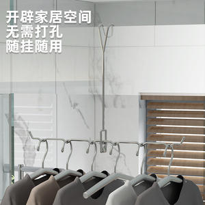 Cintres créatifs en Y pliables pour voyage, séchoir à linge de type crochet, organisateur de vêtements, design rectangulaire, lot de 6 - Product Image 2