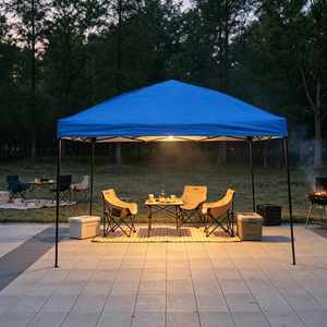 Carpa de Jardín Resistente al Viento 3x3m, Estructura Plegable Negra, Compatible con Maletero, Impermeable, para Campamento, Picnic y Eventos - Product Image 1