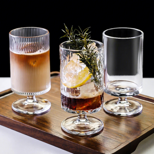 Vaso de Vidrio Sodocálcico Creativo de Lados Rectos, Vaso sin Tallo para Cócteles, Exquisitamente Elaborado, Estilo Chino - Product Image 1