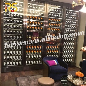Armoire à vin murale moderne de luxe Foshan, étagères à vin en acier inoxydable, armoire à vin intégrée pour le <span class=keywords><strong>salon</strong></span> - Product Image 3