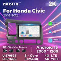 MEKEDE MS car-play auto 360 caméra Android voiture QLED écran 8core WiFi gps navigation pour Honda Civic 2005-2012