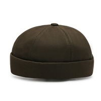 Visière rétro sans bord roulée manchette crâne Docker Melon casquette sans bord casquettes chapeaux avec logo de marque personnalisé