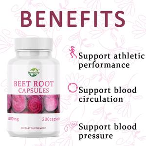 200 Cápsulas de Remolacha para Apoyar la Presión Arterial y el Rendimiento Deportivo (Puro, Sin OMG y Sin Gluten) - Product Image 3