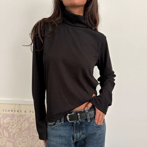 Chemises de base décontractées à manches longues pour femmes, <span class=keywords><strong>col</strong></span> <span class=keywords><strong>roulé</strong></span>, hauts en tricot côtelé - Product Image 5