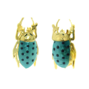 Boucles d'oreilles tendance en acier inoxydable 316L plaqué or PVD, design insecte durable et résistant - Product Image 2