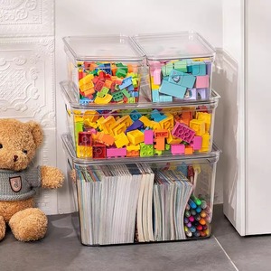 Lớn PP Acrylic trang điểm tổ chức Lưu trữ hộp thùng cho trẻ em tủ lạnh snackle đồ chơi mỹ phẩm thẻ hiển thị Kid-lưu trữ thân thiện - Product Image 1