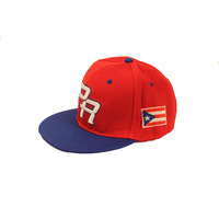 Casquette de baseball Porto Rico PR brodée, style sportif à 6 panneaux et visière plate, unisexe, pour toutes les saisons, avec lettres anglaises, pour l'extérieur