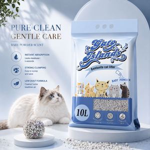 Litière pour chat en bentonite au charbon actif, anti-odeur, agglomérante, sable sanitaire, vente en gros - Product Image 1