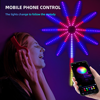 Tira de Luces LED RGB Pixel Fireworks con Control Remoto por Aplicación, Música, Colores de Ensueño, DC5V, 180 LED por Metro