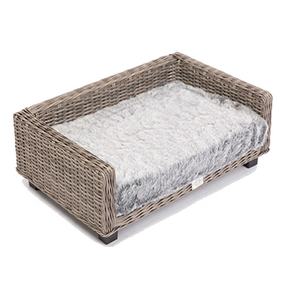 80x53x27cm muebles de exterior para mascotas gato sofá cama de mimbre para perros con cojín extraíble - Product Image 2