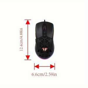 Ratón ergonómico <span class=keywords><strong>para</strong></span> Juegos de oficina 7200 DPI RGB retroiluminado Metal ponderado con cable óptico USB <span class=keywords><strong>MMO</strong></span> ordenador Macro <span class=keywords><strong>para</strong></span> jugadores - Product Image 6