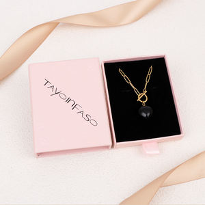 Collar con Colgante de Ágata en Forma de Corazón, de Acero Inoxidable con Baño de Oro/Plata, Unisex, OEM/ODM, Joyería de Moda Personalizada - Product Image 1