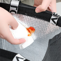 Sac à déjeuner isotherme pliable en tissu Oxford, doublure en feuille d'aluminium, vente directe usine, idéal pour les employés de bureau