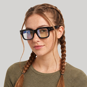 Square Frame Anti Blue Light Glasses PC Lens Full Frame Unisex <b>Eyewear</b> - Product Image 1